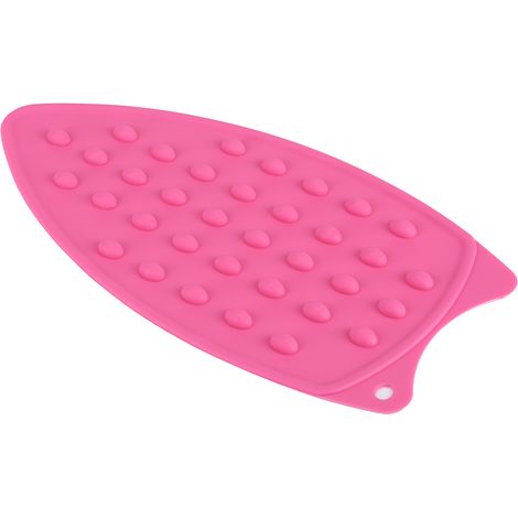 Tapis de repassage antidérapant en silicone résistant à la chaleur, protection et repos pour le repassage (rose rouge) (1/5)