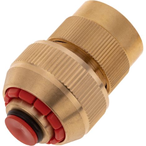 PrimeMatik - Maillon rapide double butée 19 mm en laiton zingué pour l'installation du programmateur d'irrigation (1/5)
