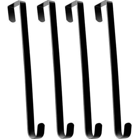 Ecleanfy - Crochets pour couronne de porte d'entrée, crochets de 30 cm, crochets en métal, adaptés aux décorations de Noël - Lot de 4 (1/5)