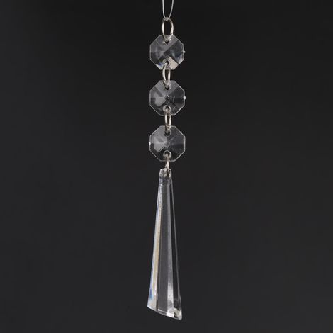 Pendentif décoratif acrylique transparent boule perle DIY suspension ornement accessoire (I) (1/5)