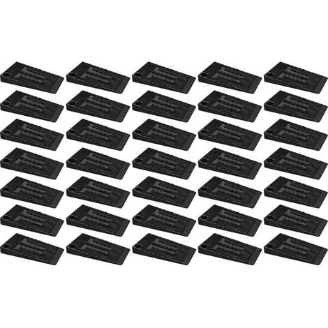 Cales de nivellement pour meubles, lot de 35, noires, 5 x 3 x 0,5 cm, en plastique (1/5)