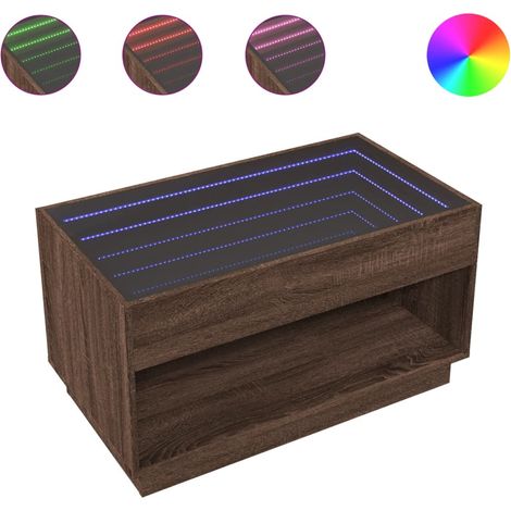 Maison Exclusive - Tavolino da Salotto con LED Infinity Rovere Marrone 90x50x50 cm