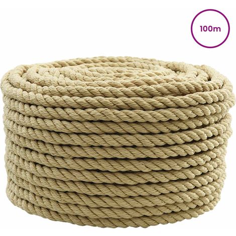 vidaXL Cuerda para barco 12 mm 100 m Natural (1/2)