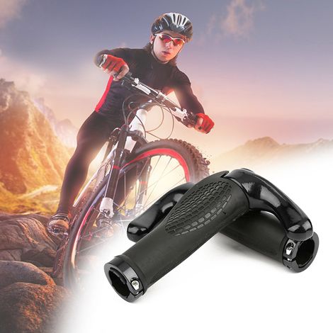 Poignée Vélo VTT et Route Antidérapante, Kit Poignée Noire avec Système de Verrouillage Sécurisé (1/5)