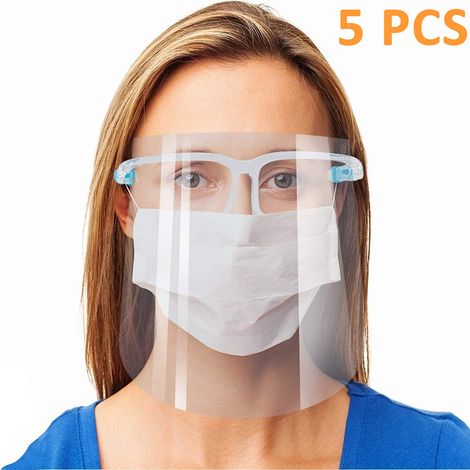 Visière De Protection - PET Transparente 25,2 X 19,2 Cm - Antibuée - Pour Travail Et Usage Quotidien - Lot De 5 (1/5)