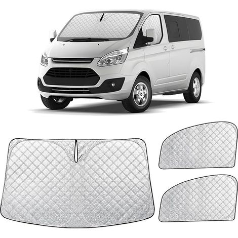 Pare Soleil Pare Brise Avant Transit Custom, Pare Soleil Voiture Avant, Pare Soleil Cars Magnétique, Rayons UV, de 3 (1/5)