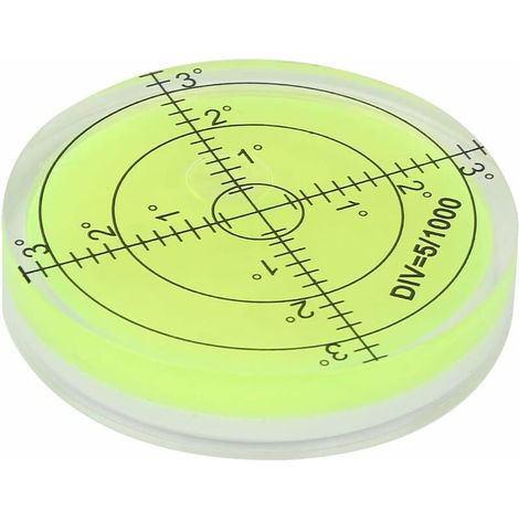 [NON UTILIZZATO] Livella a bolla rotonda, strumento di misurazione del diametro di 60 mm, livella a bolla rotonda con scala per il bilanciamento delle apparecchiature fotografiche