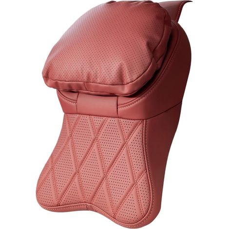 Oreiller de Cou pour Voiture en Cuir PU de Qualité Aviation - Appuie-tête Ergonomique en Mousse à Mémoire de Forme - Soutien Cervical pour Siège Auto, Bureau et Gaming - Sangle Réglable et Housse Amo (1/5)