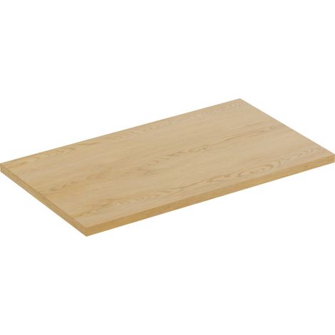 Plateau meuble sous vasque - L 80 x P 46 x H 2,5 cm - Caldera Clair - Livraison gratuite