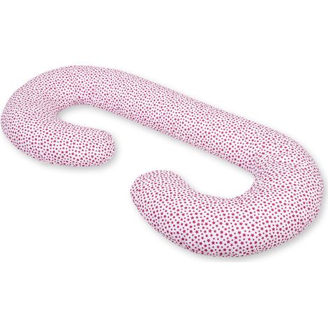 Almohada de embarazo tipo C, funda extraíble para embarazadas, para lactancia - estrellas burdeos (1/4)