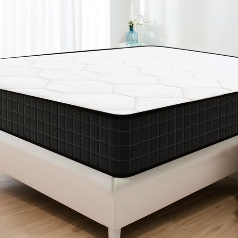 Iztoss – Matelas mémoire de forme 140x190x15 cm – Ensemble literie avec couette 220x240 cm et 2 oreillers 60x60 cm – Emballage sous vide