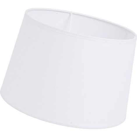 Abat-jour tambour blanc 28,5 cm compatible E14 et E27 (1/4)