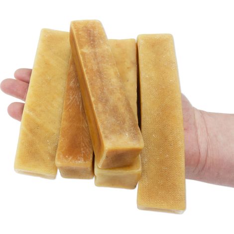 Churpi - Set di 5 massaggiagengive al formaggio himalayano, taglia L.