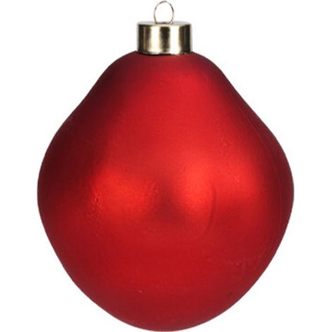 Palline per albero di Natale in vetro colore rosso decorazioni natalizie -Lucido / 8 cm (1/3)