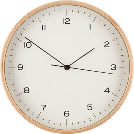 Horloge murale en contreplaqué, Ø 31 cm (1/2)