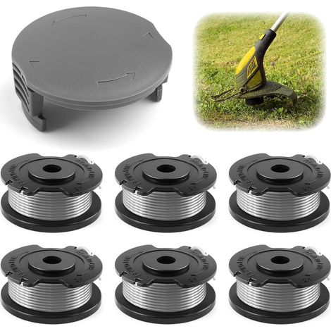 6 Pièces Fil Coupe Bordure Bosch Ø1,65mm 6m, Bobine Rechange F016800569 avec Couvercle de F016F05320, Pour EasyGrassCut 18/23/26/18-230/18-260 - (1/5)