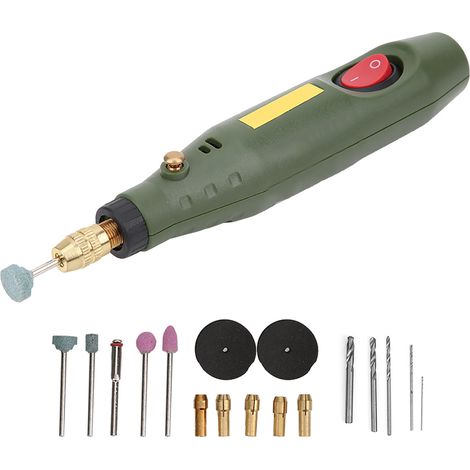Mini perceuse-meuleuse électrique, graveuse rotative, kit d'outils pour la sculpture sur bois et agate, prise secteur 100-240 V. (1/5)