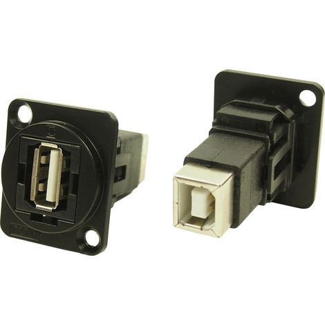 XLR Adapter USB A Buchse 2.0 auf USB B Buchse 2.0 Adapter, Einbau CP30209NMB CP30209NMB Cliff Inhal