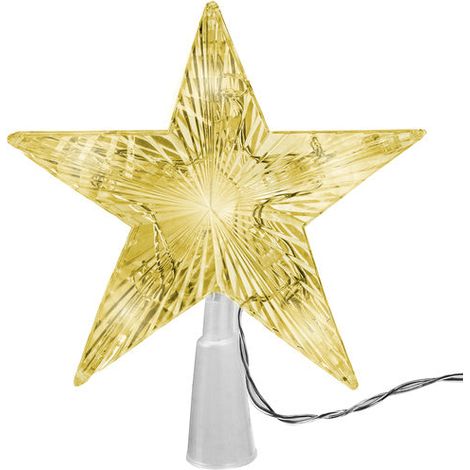 Stella di Natale a LED, bianco caldo, alimentata a batteria