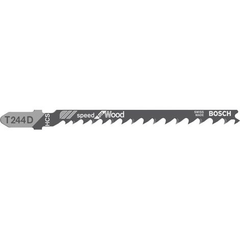 Bosch 100x hoja de sierra de calar T 244 D Speed for Wood - 2608637881