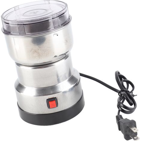 Stainless Steel Electric Spice Coffee Nut Grain Herb Grinder Crusher Mill Blender Kitchen ToolUS Plug 110V (1/3)