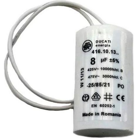 Condensateur - 8 µF - 450 V - Pour Automatismes De Portail - Compatible Krono 300 310 500 510 - 1 Pièce (1/5)