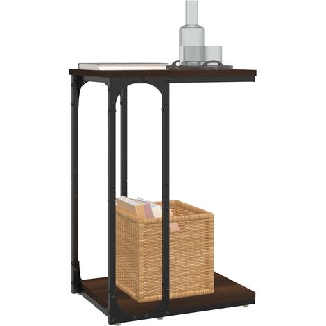 Maison Exclusive - Table d'appoint Chêne marron 40x30x60 cm Bois d'ingénierie (1/5)