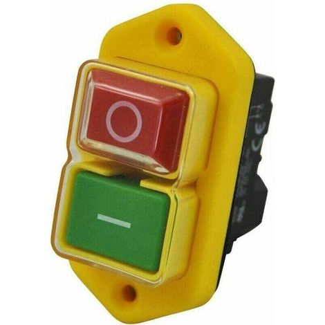 YMYNY Integrierter Schalter, wasserdichter elektromagnetischer Druckknopfschalter für Elektrowerkzeuge mit Ausschalt- und Unterspannungsschutz,230V (1/4)