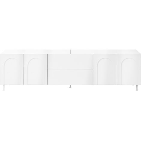 Mobile TV 180 cm bianco con 4 ante 2 cassetti in MDF e pannelli truciolari MODENUIT (1/5)