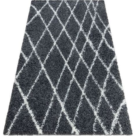 Alfombra de baño SYNERGY círculo, glamour, antideslizante, suave - lurex negro black rotondo 50 cm (1/5)