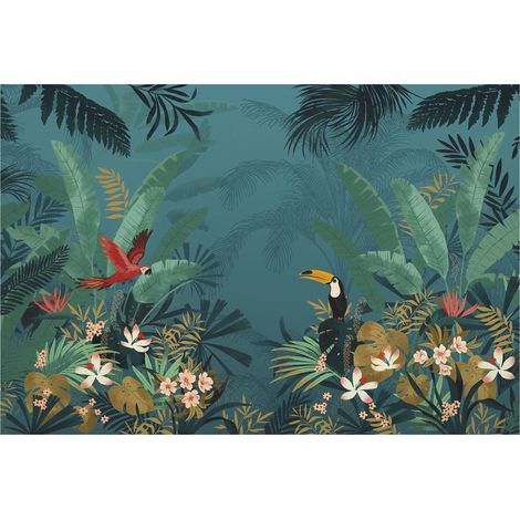 Komar Wandtapete - Enchanted Jungle - 250 x 350 cm - Vlies Digitaldruck - für Kinderzimmer (1/5)