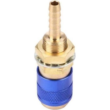 Adaptateur M6 à raccord rapide pour gaz et eau, refroidi par eau et gaz, pour torche de soudage MIG/TIG, Fonepro (1/4)