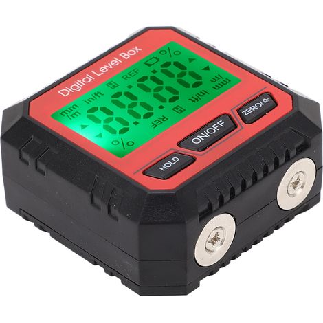 Niveau numérique magnétique multifonction avec inclinomètre intégré pour travaux de maçonnerie et menuiserie - Rouge (1/5)