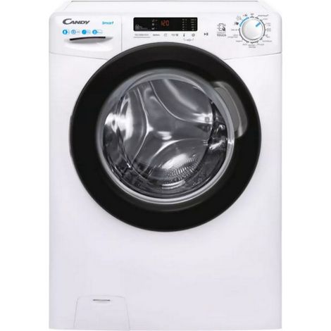 Candy – Lave-linge frontal 8kg – Classe énergétique B – Vitesse d'essorage 1400 tr/min – Hublot noir – Connecté NFC – 15 programmes