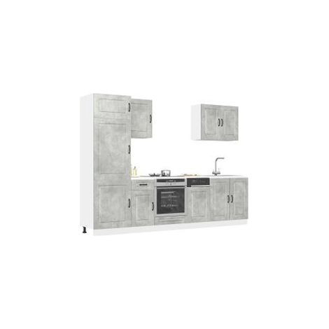 Ensemble d'armoires de cuisine 7 pcs Kalmar bois d'ingénierie (1/5)