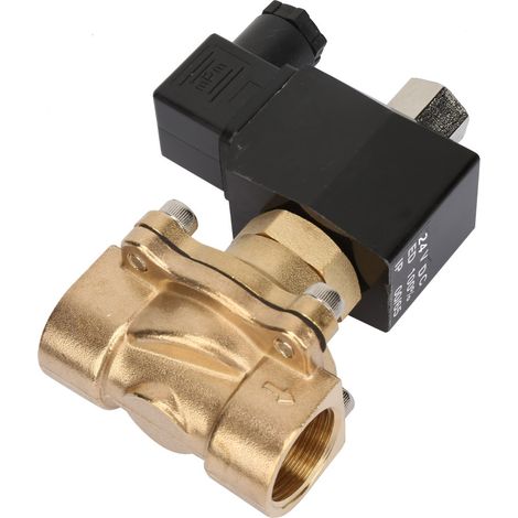 Contrôleur de fluide G3/4" Électrovanne DN20 NO en laiton (24 V CC) (1/5)