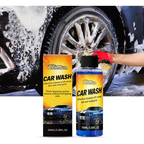 Car wash liquid with rich foam cleans and removes dirt, oil stains, and thin films from car bodies. Convenient daily care product -- 100ml (1/5)