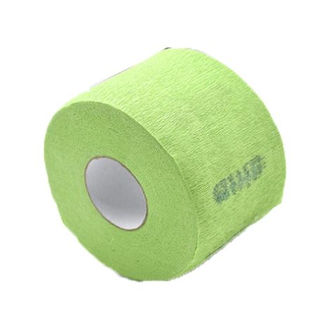 Pañuelos desechables de papel verde para la cabeza, ideales para cortes de pelo y protección del cuello, paquete de 100 unidades. (1/4)