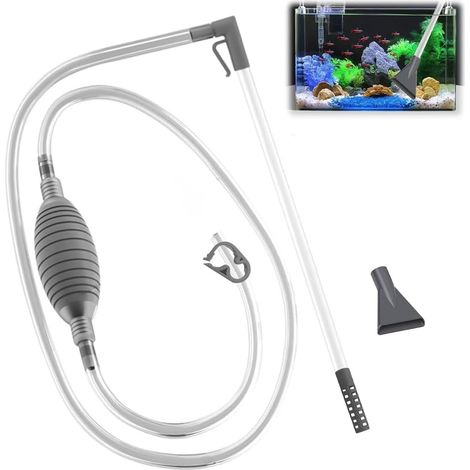 1 Tube siphon,Plastique durable,Tuyau PVC transparent,Filtre sécurité,Aquarium eau douce et salée