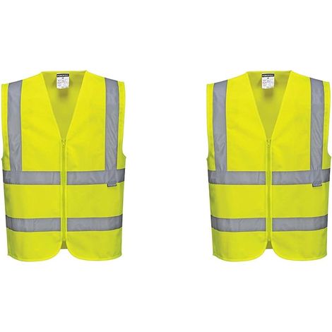 Portwest C375 Gilet Band & Brace Hi-Vis con Zip, Giallo, S (1/4)