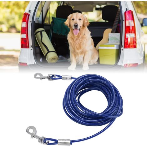 Doppelseitiges Stahlseil zum Anbinden von Hunden, bissfest, für Outdoor-Camping (1/5)