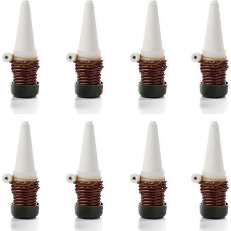 Set mit 8 Bewässerungsspitzen, automatischer Wasserspender für Keramik-Zimmerpflanzen, Bonsai, Pflanzen, Blumen (1/5)