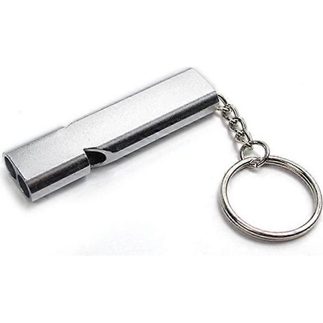 Sifflet d'urgence pour la sécurité extérieure, sifflet à double tube pour le camping, sifflet haute fréquence, outil d'autodéfense, aide personnelle