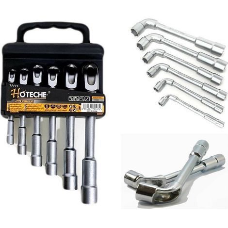 Trade Shop - Chiavi A Tubo Pipa Kit 6 Utensili A L Misure 8 10 12 13 17 19 Mm Hoteche 192201 -