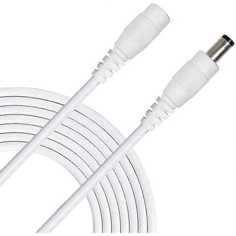 Rallonge pour adaptateur secteur 12 V CC (0,5 m, blanche) (1/4)