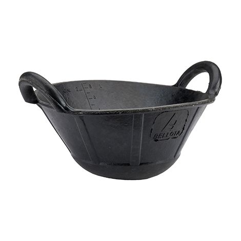 Cubo spart 9 l de caucho resistente negro.