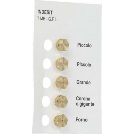 SERIE 5 UGELLI SPRUZZI PASSO 7 MB GPL PROPANO CUCINA FUOCHI