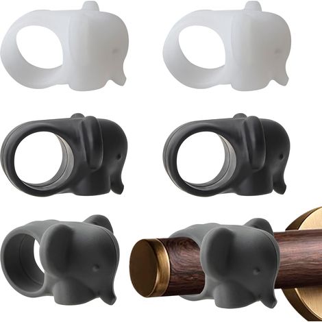 Protections pour poignées de porte, protections murales, butées de porte, coussinets de poignée de porte en silicone (noir, blanc, gris, lot de 6) (1/5)