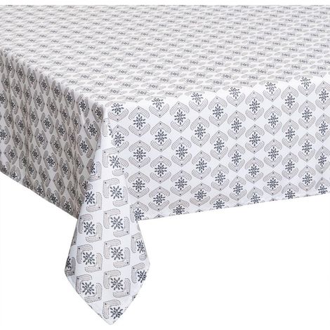Nappe imprimée carreaux vintage 140 x 240 cm (1/3)