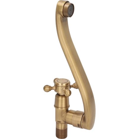 Robinet de lavabo d'eau chaude et froide Vintage, robinet d'eau à poignée unique pour salle de bains et cuisine (1/5)